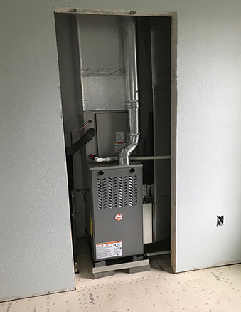 Gas furnace installed