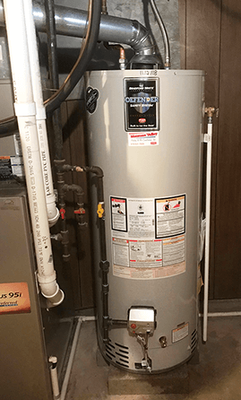 Water heater tank replacement, with high efficient Bradford White hot water heater