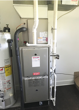 Evaporator coil installed on gas furnace at a Toledo area home, by Maumee Valley Heating & Air Conditioning.